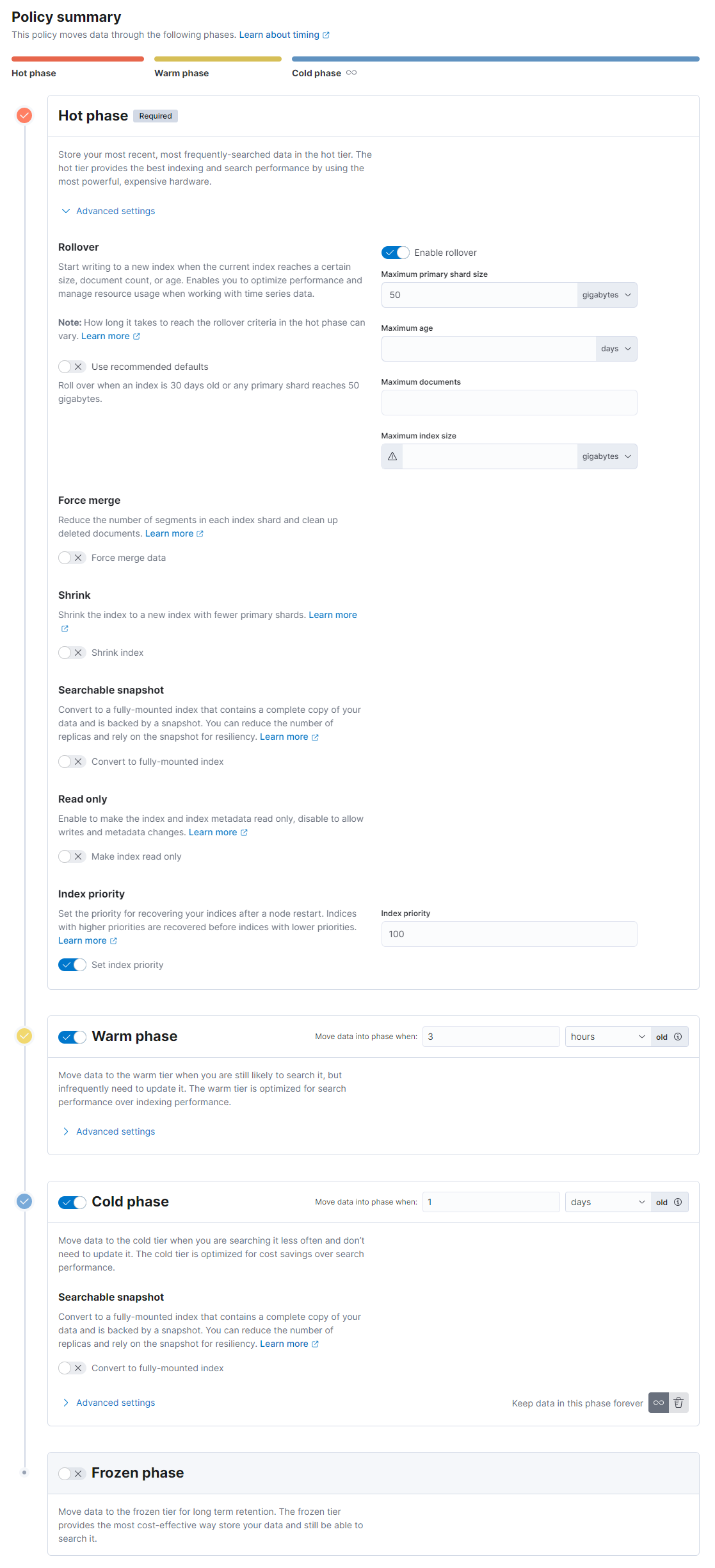 Example ILM Policy